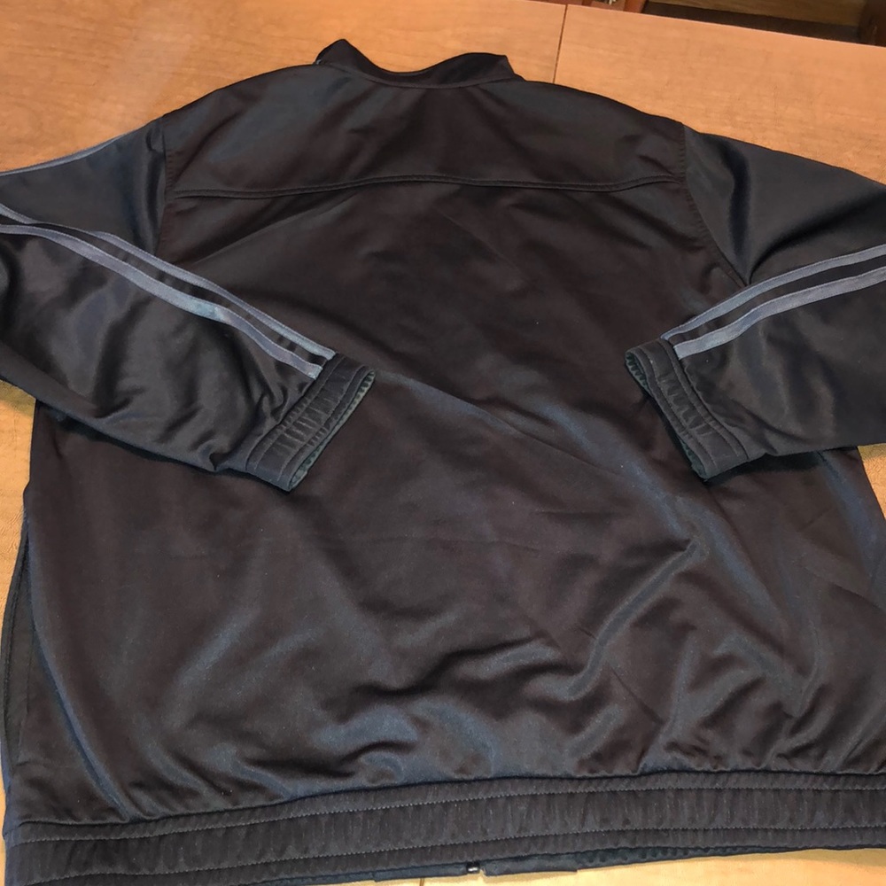 Black And Gray Polyester Starter Jacket Size Xl - image 5